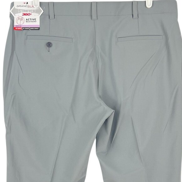 Grand Slam Men's Stretch 360 Grey Pants Size 38x30 Active Waistband UPF 50 NWT - Picture 4 of 13